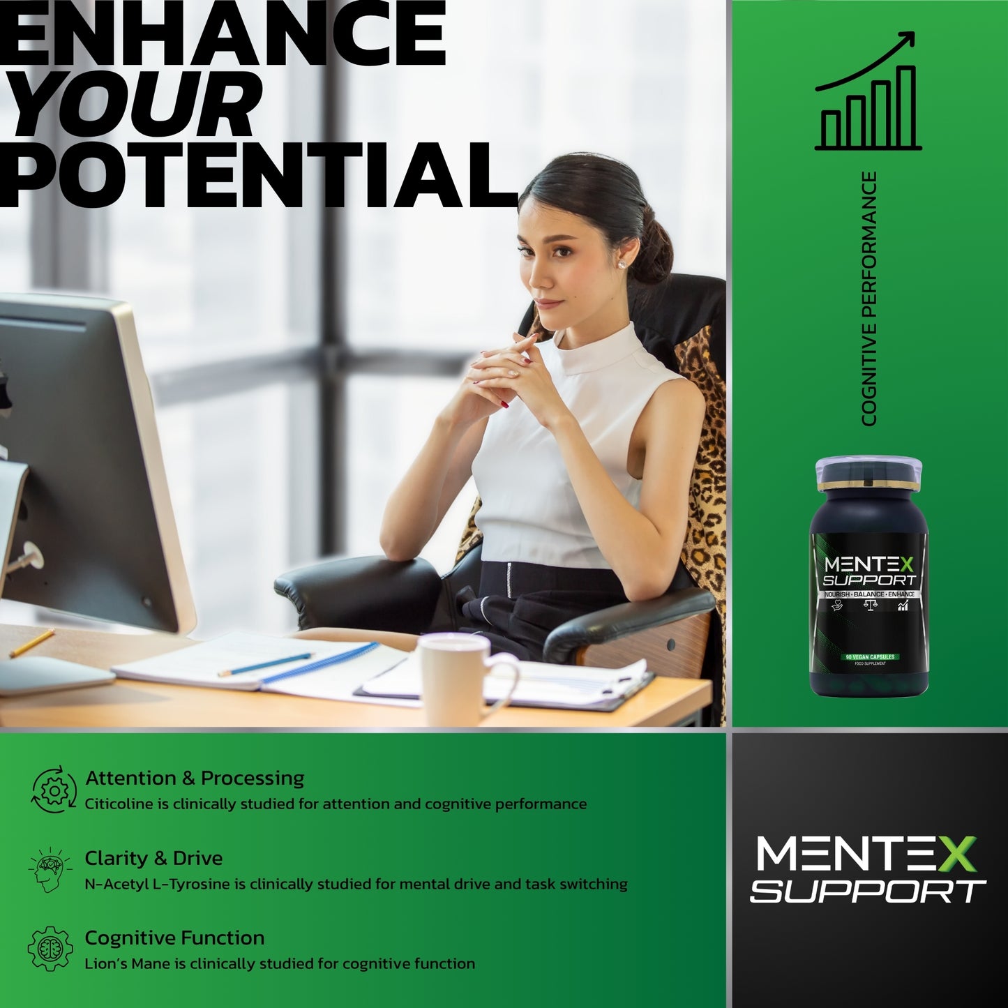 Mentex Support - Nootropic Brain Supplement
